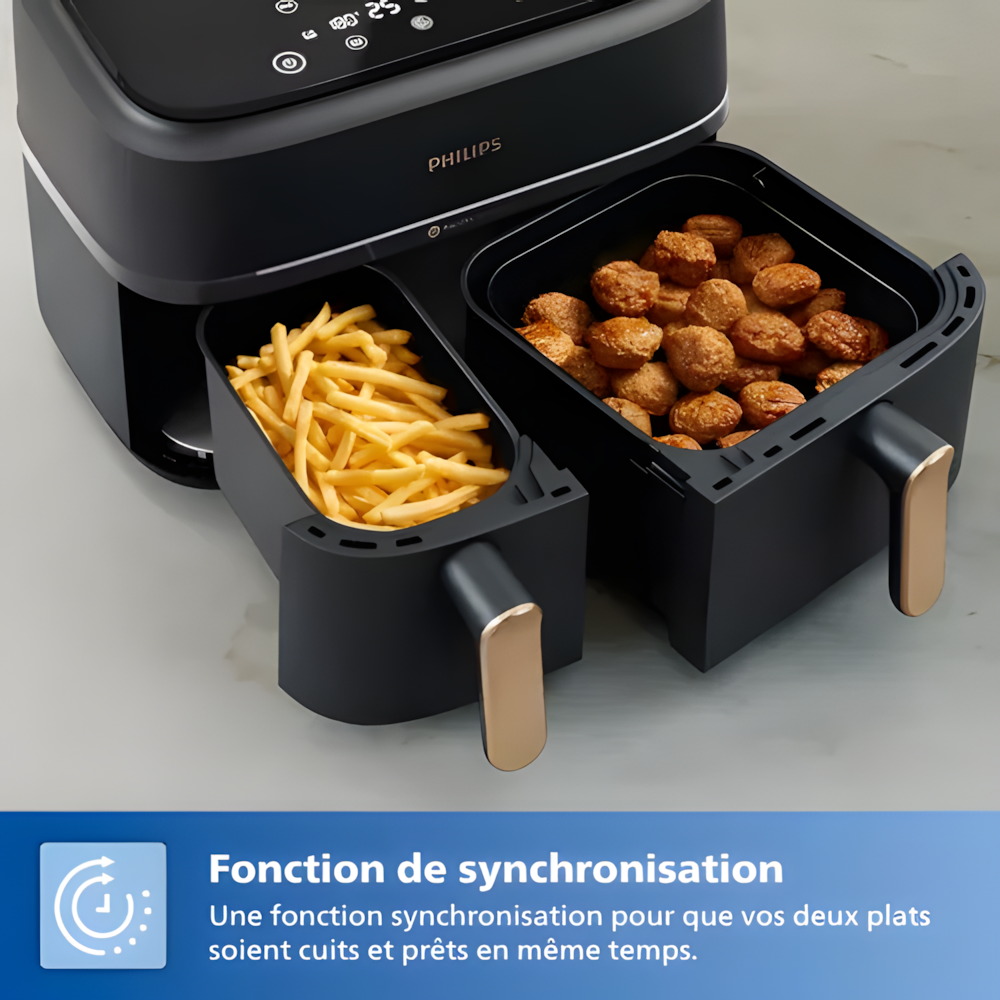 Airfryer PHILIPS Series 3000 9L Double Panier